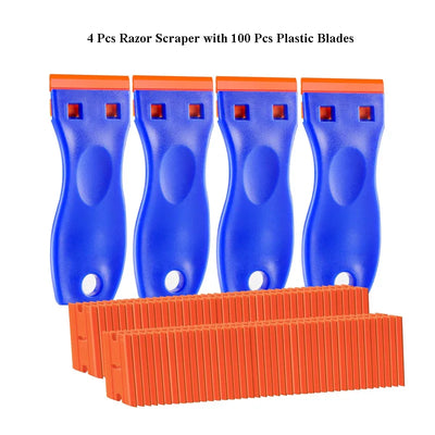 Plastic Razor Scraper with 100 Blades