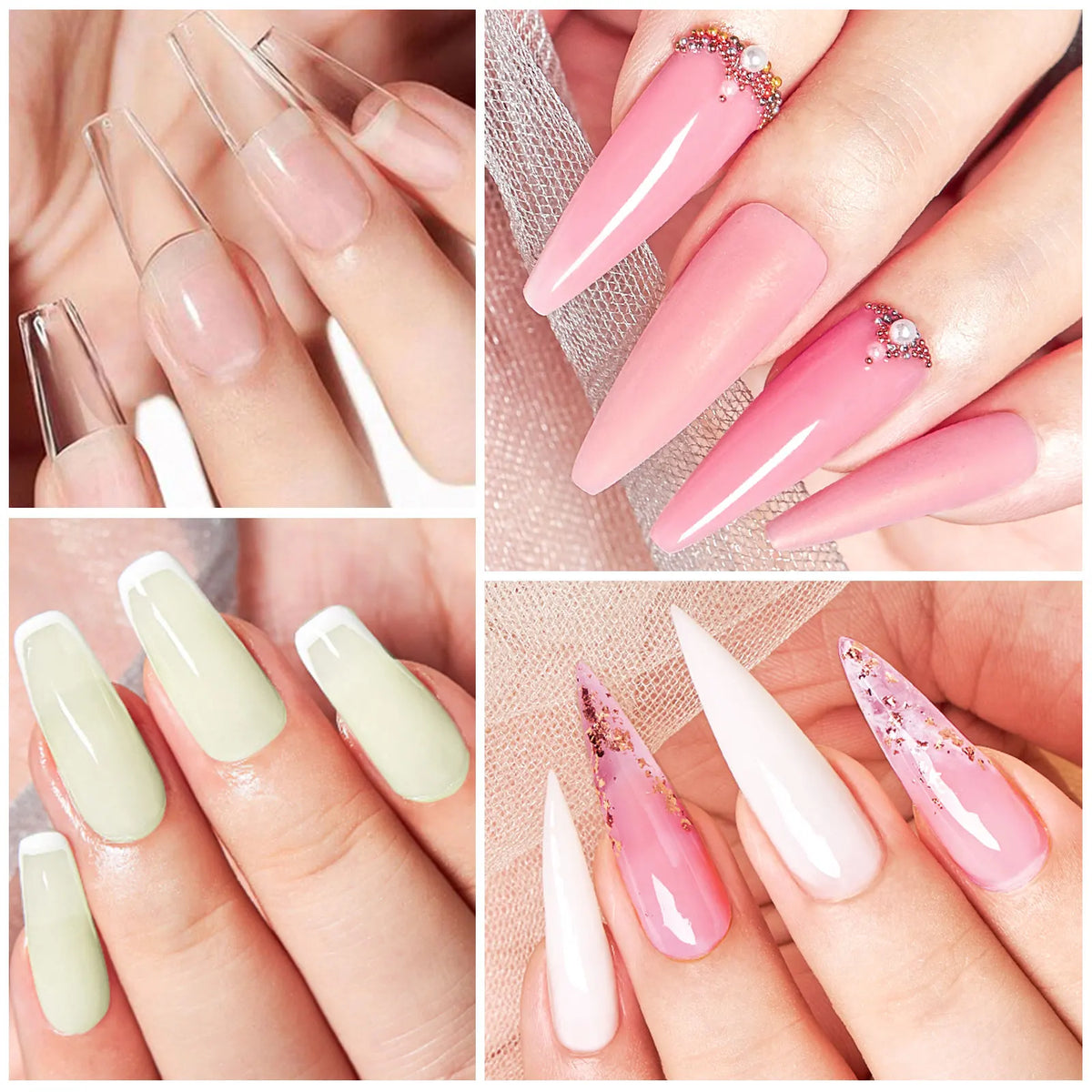 Set de 10 piezas para extensión de uñas de poligel