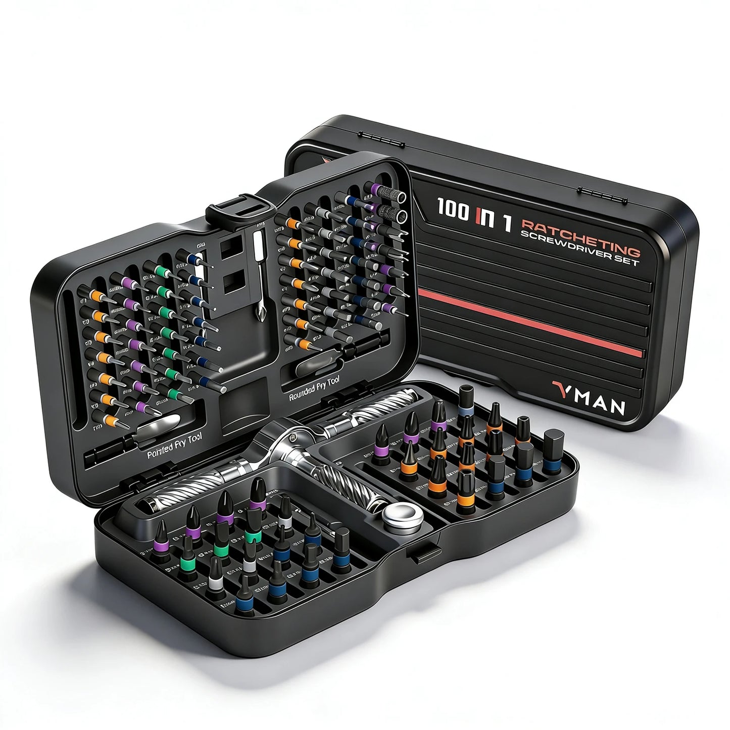 100-in-1 Precision Magnetic Ratchet Screwdriver Set