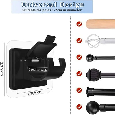 No-Drill Curtain Rod Brackets (T)