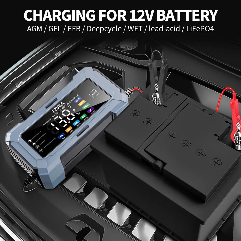 6A 12V Smart Battery Charger